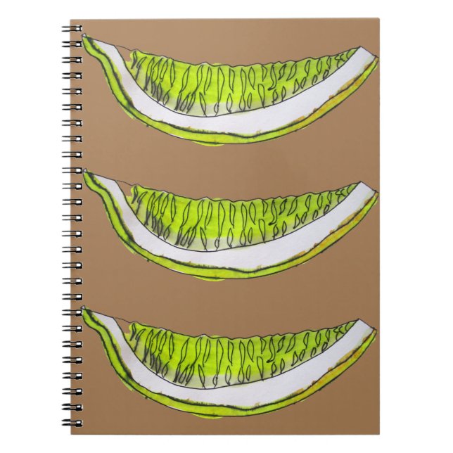 Lemon Slice fruit watercolour illustration Notebook (Front)