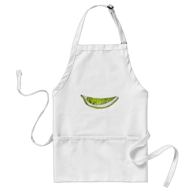 Lemon Slice fruit watercolour illustration Standard Apron (Front)