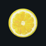 Lemon Slice Geometric Design Fruit Magnet<br><div class="desc">Yellow lemon slice. Geometric Modern Fruit.</div>