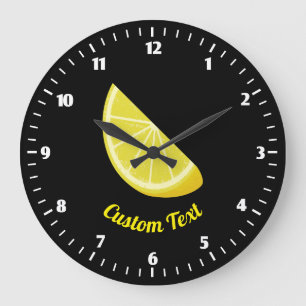 Lemon Slice Large Clock