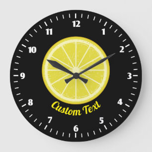 Lemon Slice Large Clock