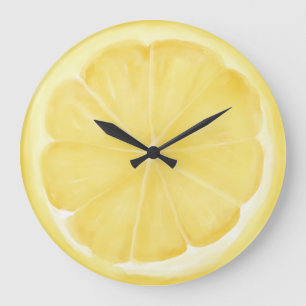 Lemon Slice Large Clock