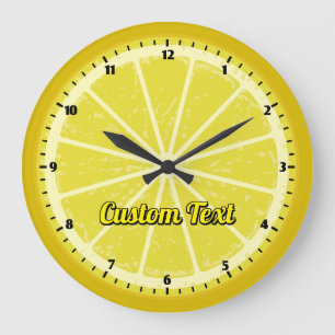Lemon Slice Large Clock