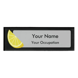 Lemon Slice Name Tag