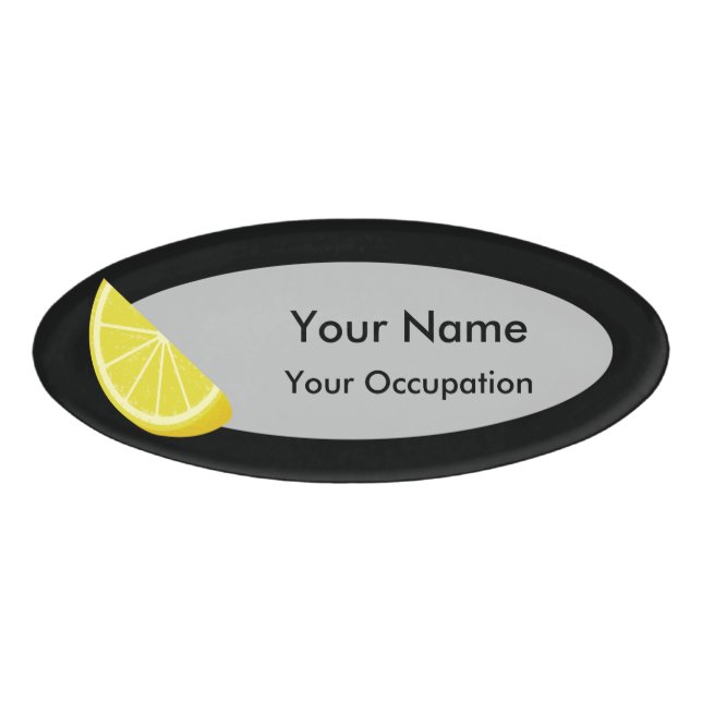 Lemon Slice Name Tag (Front)