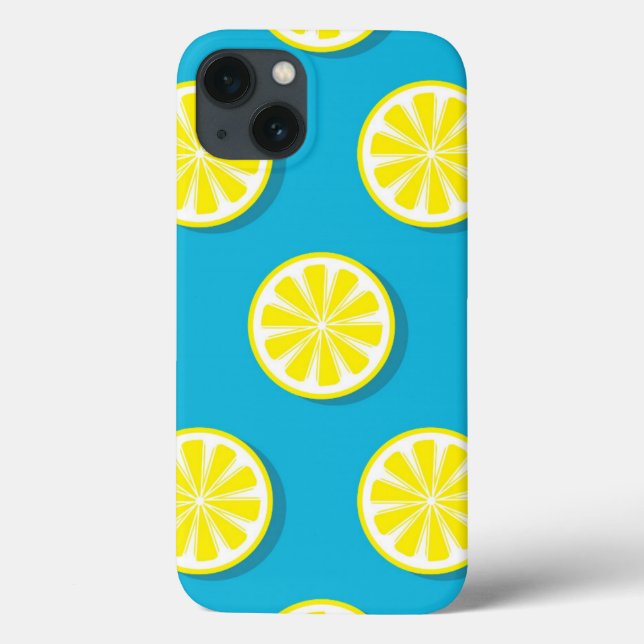 Lemon Slice Pattern iPhone Case (Back)