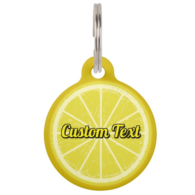 Lemon Slice Pet Tag (Front)