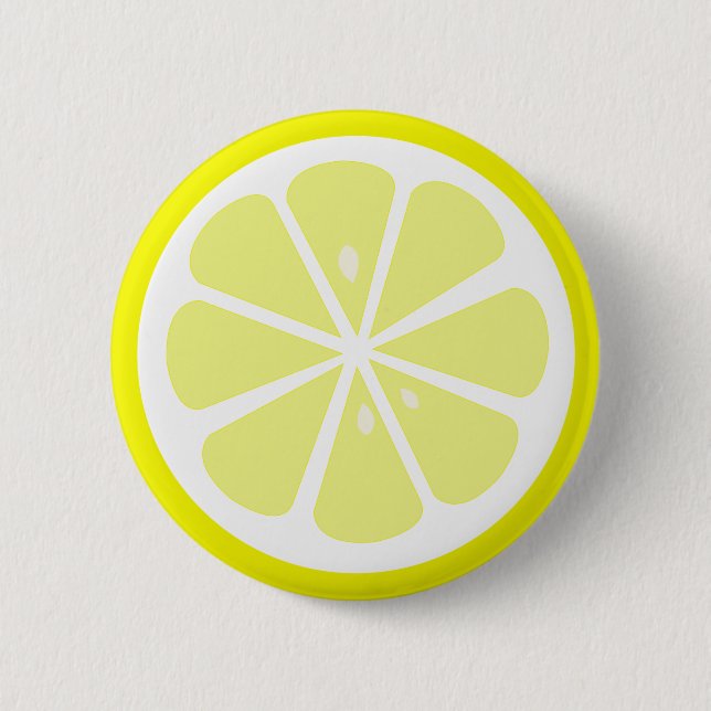 Lemon Slice Pinback Button (Front)