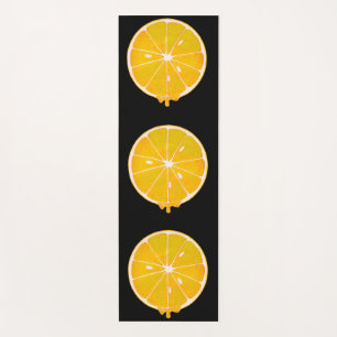 lemon slice print yoga mat