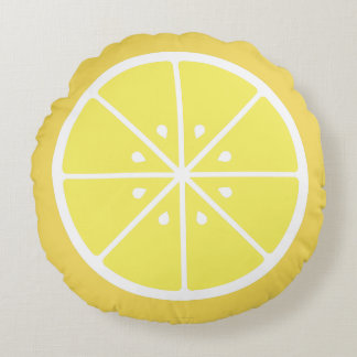 Lemon Slice Round Cushion