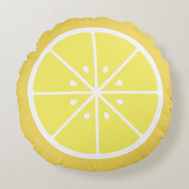 Lemon Slice Round Cushion (Front)