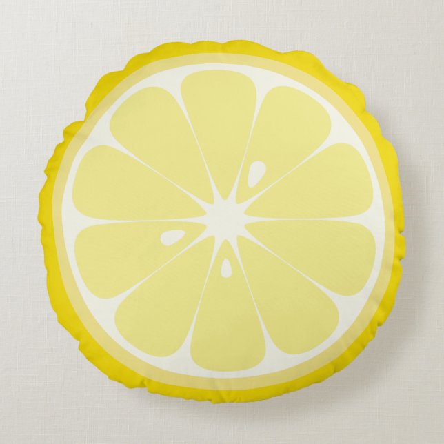 Lemon Slice Round Cushion (Front)