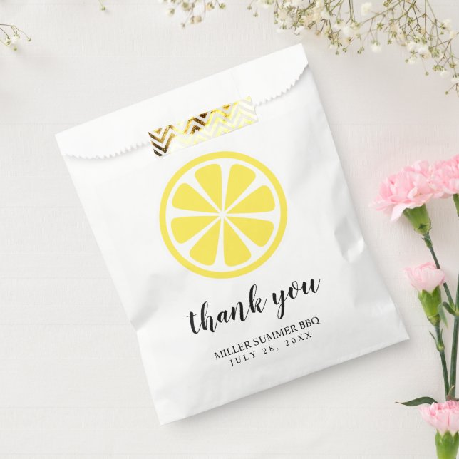 Lemon Slice Thank You Favour Bag (Sealed)