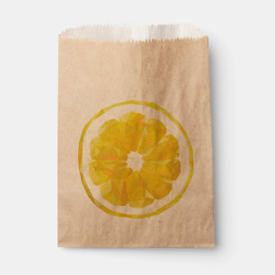 Lemon Slice Yellow Geometric Design  Favour Bags
