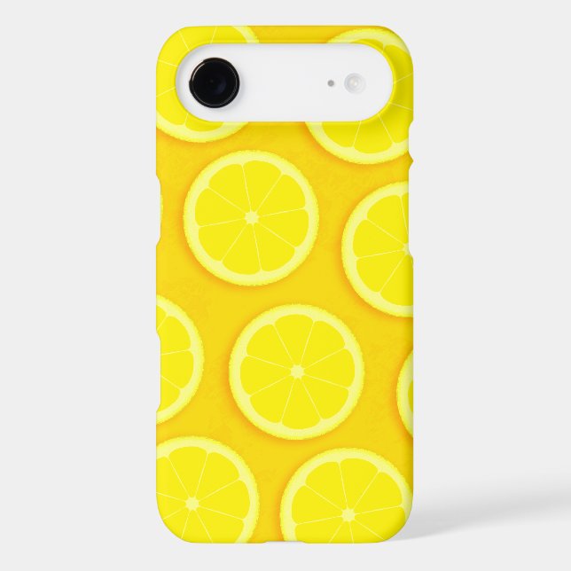 Lemon slice yellow graphic iphone case (Back)