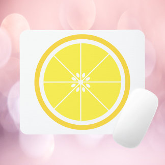 Lemon Slice Yellow Mouse Mat