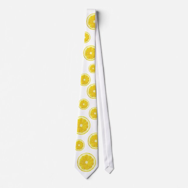 Lemon Slice yellow tie. Tie (Front)