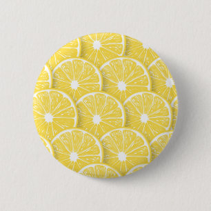 Lemon slices 6 cm round badge