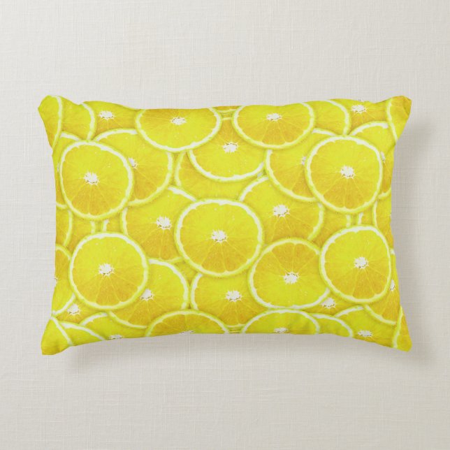 Lemon slices decorative cushion (Front)