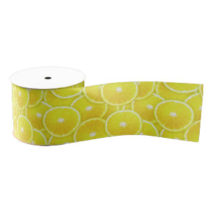 Lemon slices grosgrain ribbon