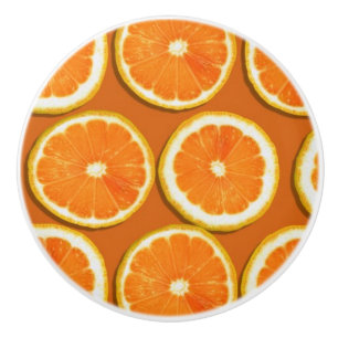 Lemon Slices Pattern Ceramic Knob