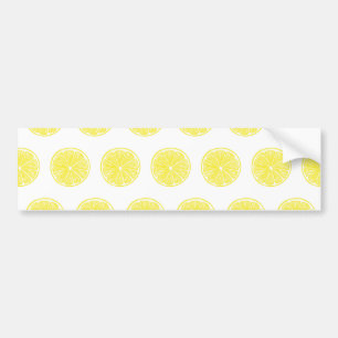Lemon slices pattern design bumper sticker