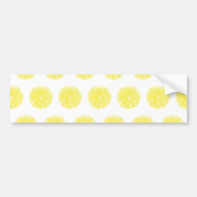 Lemon slices pattern design bumper sticker (Front)