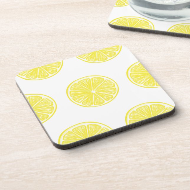 Lemon slices pattern design coaster (Left Side)
