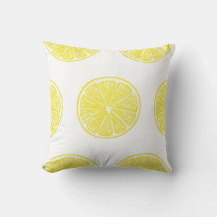 Lemon slices pattern design cushion