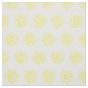 Lemon slices pattern design fabric