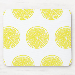 Lemon slices pattern design mouse mat