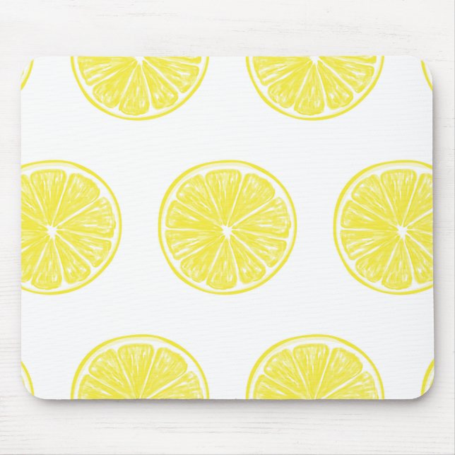 Lemon slices pattern design mouse mat (Front)