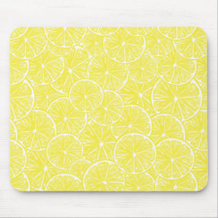 Lemon slices pattern design mouse mat
