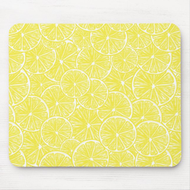 Lemon slices pattern design mouse mat (Front)