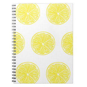 Lemon slices pattern design notebook