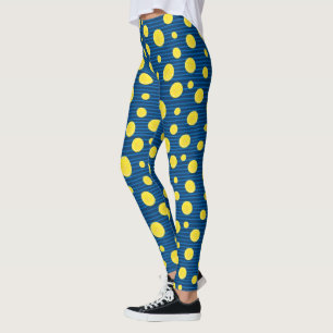 Lemon slices pattern leggings