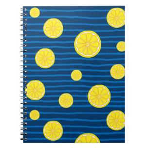 Lemon slices pattern notebook