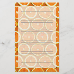 Lemon Slices Pattern Stationery