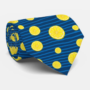 Lemon slices pattern tie