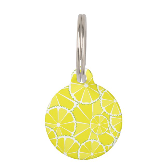 Lemon slices pet tag (Front)