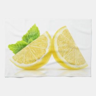 Lemon slices tea towel