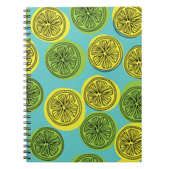 Lemon slices vintage illustration. notebook (Front)