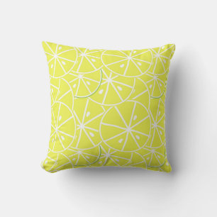 Lemon slised  background throw pillow