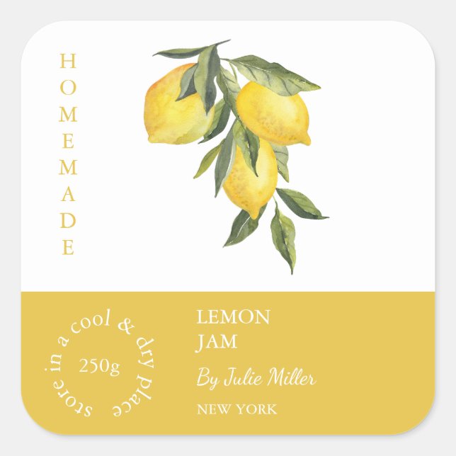 Lemon Small Business Label (Front)