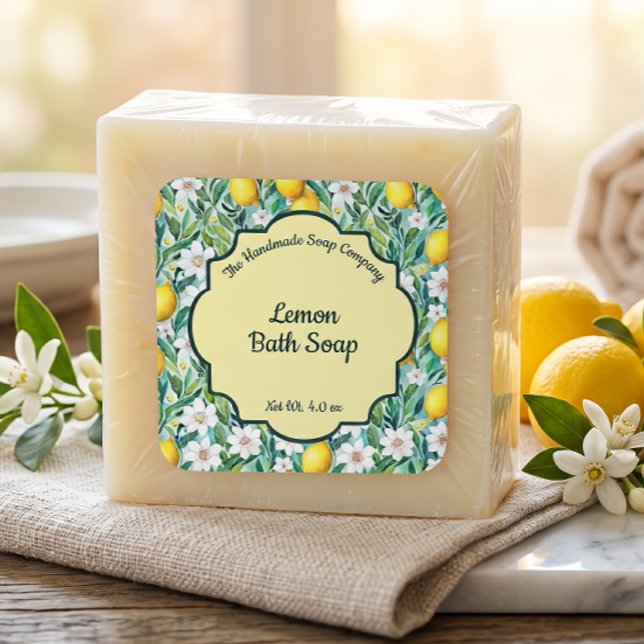 Lemon Soap, Cosmetics, and Bath Products Label - 4 (Creator Uploaded)