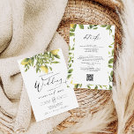 Lemon Sorrento Amalfi Coast Calligraphy Wedding Invitation<br><div class="desc">This design measures 5 x 7 inches/ 12.7 x 17.8 cm and is perfect for wedding invitations. Add a matching rsvp to complete your look. Evoke the sunny splendour of an Amalfi Coast wedding with the Yellow Lemon Mediterranean Wedding collection! Infused with the zest of summer citrus, the invitations, signs,...</div>