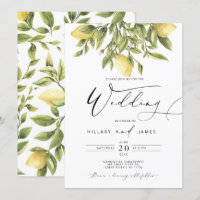 Lemon Sorrento Amalfi Coast Calligraphy Wedding