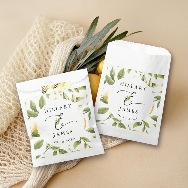 Lemon Sorrento Mediterranean Wedding  Favour Bags (Creator Uploaded)