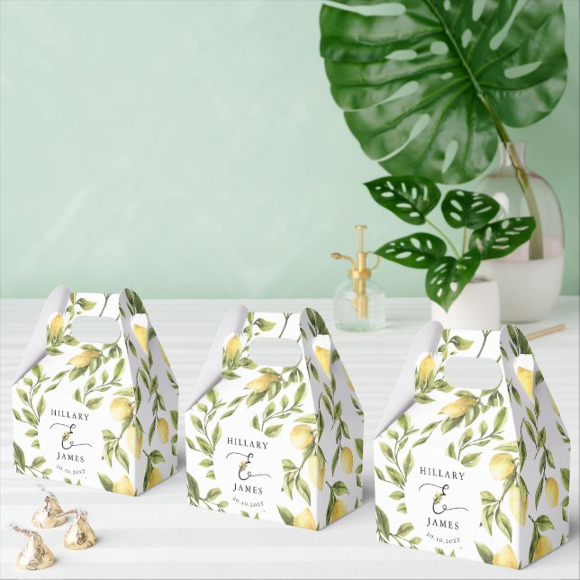 Lemon Sorrento Mediterranean Wedding  Favour Box (Multiple)