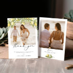 Lemon Sorrento Photo Wedding Thank you card<br><div class="desc">This design measures 5 x 7 inches/ 12.7 x 17.8 cm and is perfect for thank-you cards. Evoke the sunny splendour of an Amalfi Coast wedding with the Yellow Lemon Mediterranean Wedding collection! Infused with the zest of summer citrus, the invitations, signs, and decor radiate warmth, elegance, and charming lemon...</div>